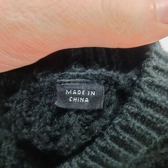 All Saints Mens Argg Crew Waffle Knit Sweater Pullover Large - Picture 4 of 7